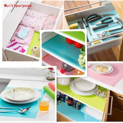 9 Pack Refrigerator Mats, Washable Fridge Liners for Shelves & Drawers