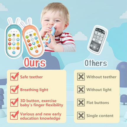 Baby Cell Phone Toy – Sensory Learning, 12 Functions, Lights & Sounds