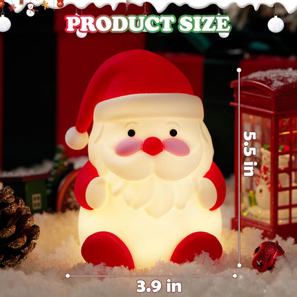 LED Cute Christmas Night Light – Dimmable Touch Lamp for Kids Nursery