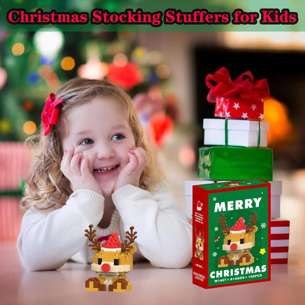 Christmas Reindeer Building Blocks – Compatible with Lego, Holiday Toy Gift for Kids