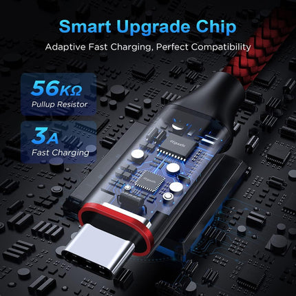5 Pack USB C Charging Cable 2FT Fast Charger Cord for iPhone Samsung