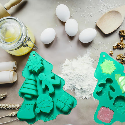 2-Pack Christmas Silicone Molds – Non-Stick Baking, Chocolate & Candy