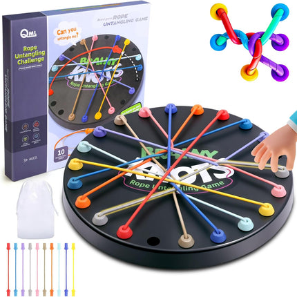10PCS Rope Untangling Puzzle Game Brain Teaser Travel Toy for All Ages