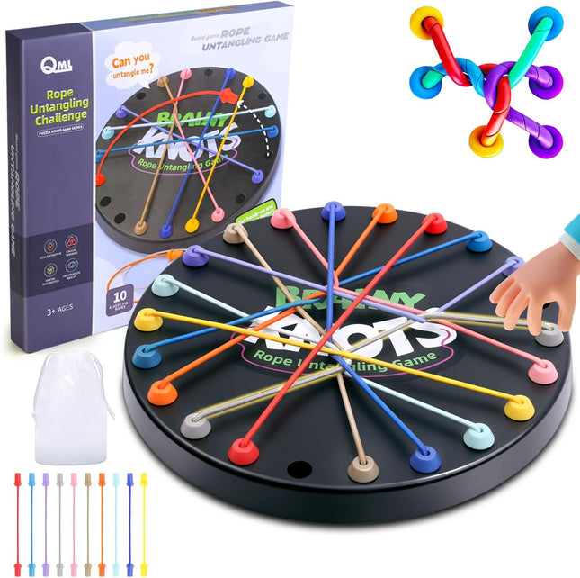 10PCS Rope Untangling Puzzle Game Brain Teaser Travel Toy for All Ages