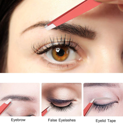4Pcs Tweezers Set for Women – Precision Tweezers for Ingrown Hair, Facial Hair Removal