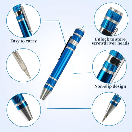 8 in 1 Mini Screwdriver Set – Magnetic, Compact Repair Tools for EDC & Home Use