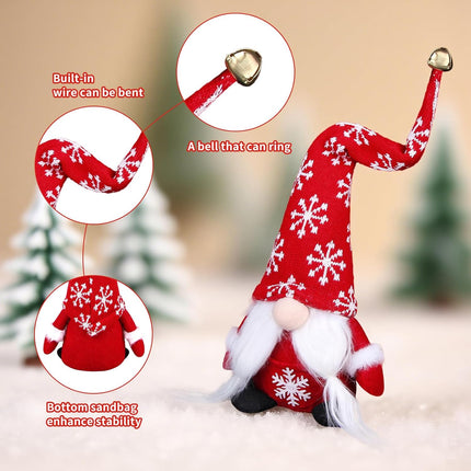 2PCS Christmas Gnomes Plush – Handmade Elf Santa Ornaments for Home Decor
