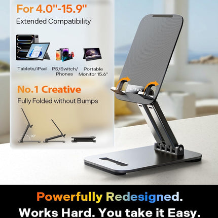 Universal Tablet Holder Stand – Portable Foldable Desk Mount for iPad Kindle Switch