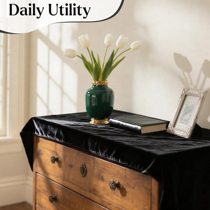 Black Velvet Table Runner 36" – Luxury Christmas & Thanksgiving Decor