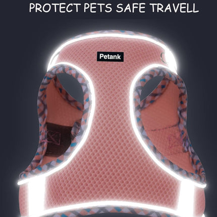 Dog Harness & Leash Set for No-Pull Small/Medium Dogs, Step-In Vest (Pink XXS)