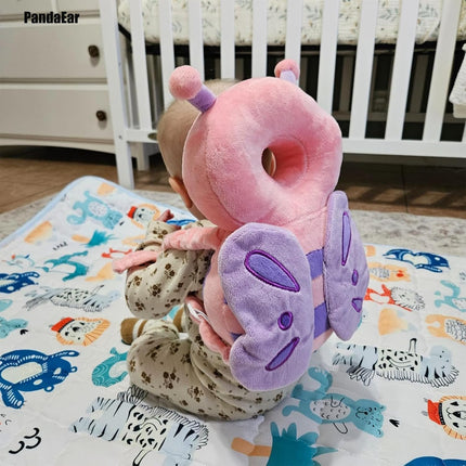 Baby Head Protection Backpack Toddler Walking Safety Cushion Adjustable Pad Pink Butterfly