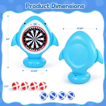 Shark Floating Target Pool Game Summer Water Toy for Kids Ages 4-12