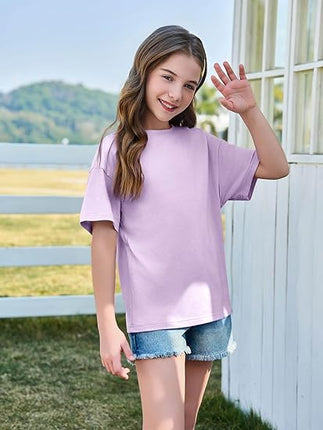 Girls Short Sleeve T Shirt Oversized Summer Tee Size 11-12 Years