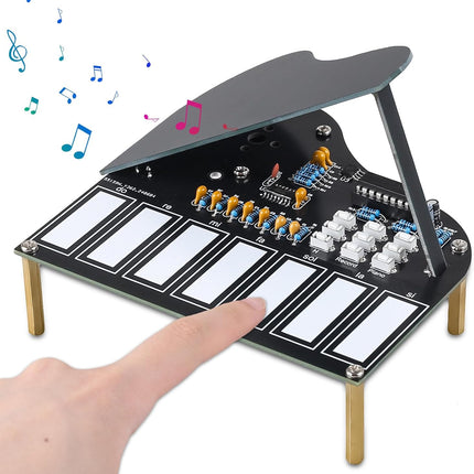 DIY 7-Key Electronic Piano Kit, Soldering STEM Learning Toy for Kids & Teens