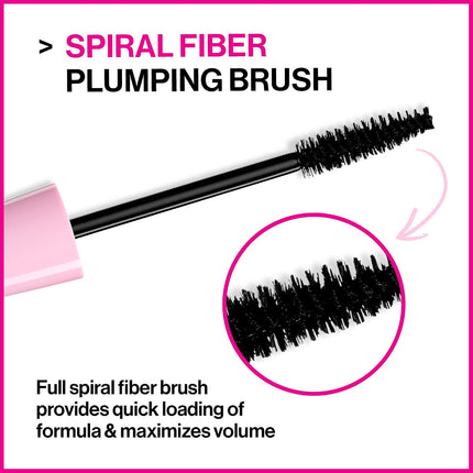 Mega Volume Mascara, Volumizing Waterproof Smudge-Resistant Vegan, Very Black