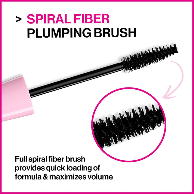 Mega Volume Mascara, Volumizing Waterproof Smudge-Resistant Vegan, Very Black