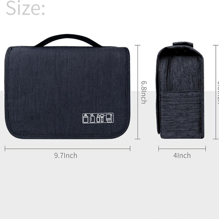 Large Capacity Toiletry Bag with Hanging Hook – Waterproof Travel Cosmetic Organizer