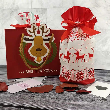 24PCS Christmas Treat Bags – Santa Drawstring Candy & Party Favor Bags