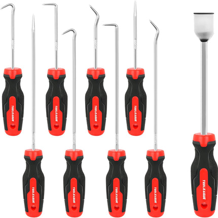9Pcs Precision Pick and Hook Set – Scraper, Magnetic Telescoping Tools for Automotive