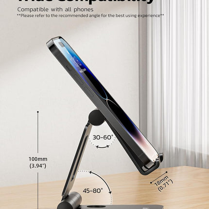 Dual Folding Phone Stand – Adjustable Desktop Holder for iPhone, Switch & All Phones