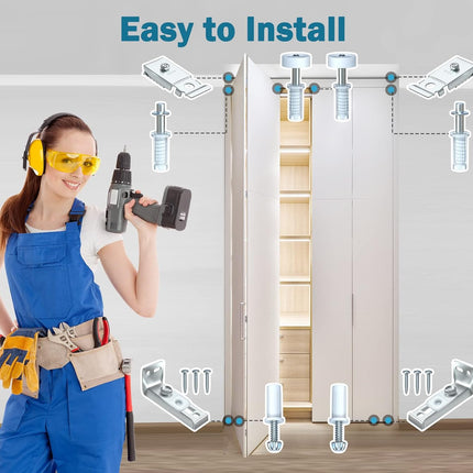 Bifold Door Hardware Repair Kit – Sliding Closet Door Replacement, 1 Pack