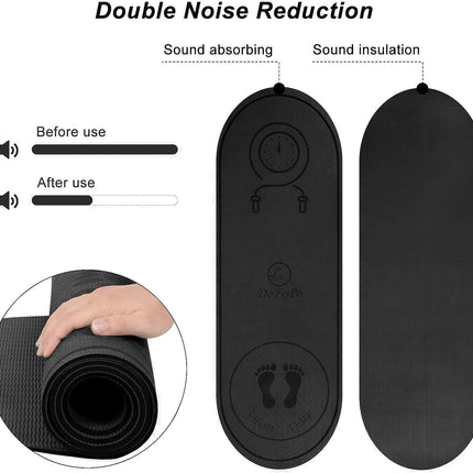 Jump Rope Mat 71x24in, Non-Slip Shock Absorbing Exercise Mat for Home Gym