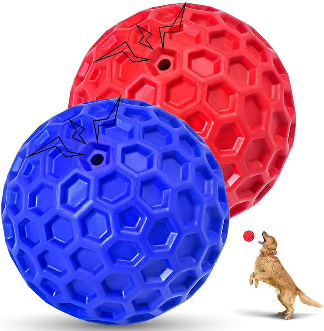 Rubber Dog Balls for Large & Medium Dogs – 2-Pack Indestructible Chew Toys