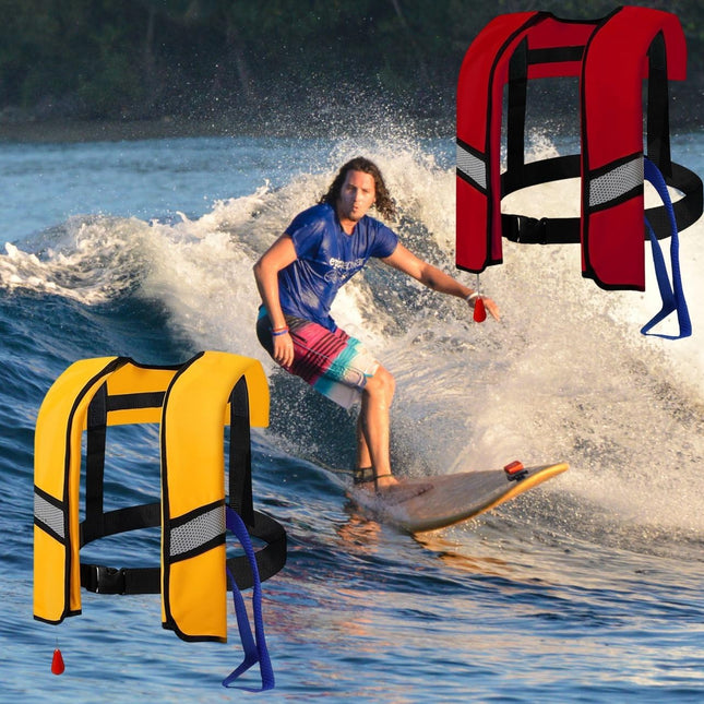 Inflatable Snorkel Vest for Men & Women, Adjustable Swim & Safety Jacket 330LB