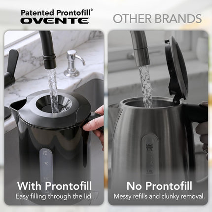 1.8L Electric Tea Kettle 1500W Fast Boil Water Boiler Black KP413B BPA-Free