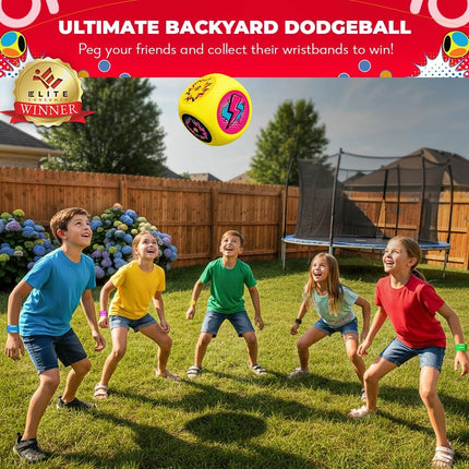 Whomp Ball Dodgeball Game with Soft Foam Dice for Backyard, Lawn and Team Activities
