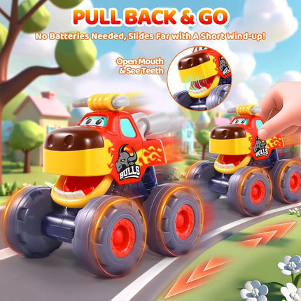 Pull Back Monster Truck Toys – Car Toy for Toddlers 1–3 Years