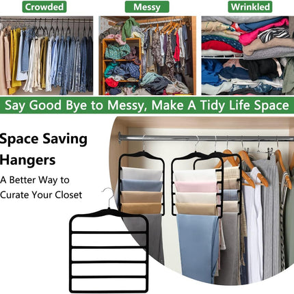 3-Pack Velvet Hangers – Space-Saving Closet Organizer for Jeans & Pants