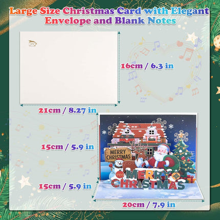 Christmas Card with Music & Lights – Pop-Up Tree Greeting Card for Family & Friends
