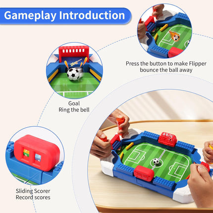 Mini Foosball Table Soccer Board Game for Kids, Indoor Family Party Sports Toy