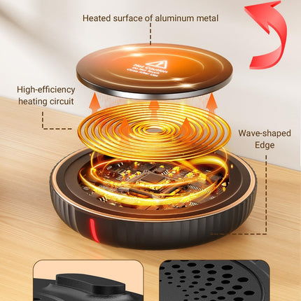 Large Candle Warmer Plate, Coffee Mug Warmer, Electric Cup Heater for Desk
