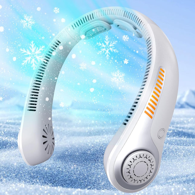 Portable Neck Fan, Rechargeable Personal Fan, 5-Speed, Quiet & Lightweight