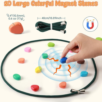 Magnetic Chess Game with 20 Magnet Stones Family Strategy Board Game