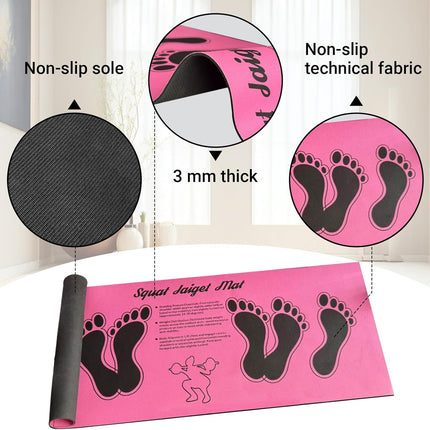 Squat Mat with Foot Position Guide Anti Slip Home Gym Workout Mat