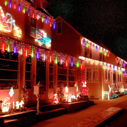 LED Meteor Shower Rain Lights – 12" Xmas Party Decorations Outdoor