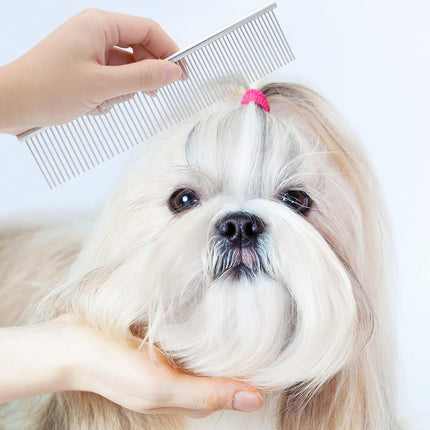 Pets Grooming Comb Kit – 2-in-1 Tear Stain Remover, Knots & Crust Mucus for Dogs