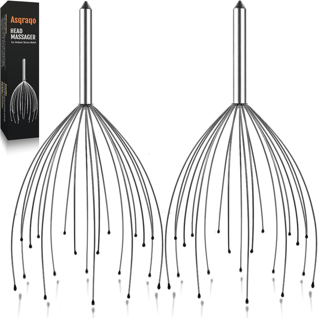2-Pack Scalp Massagers – Handheld Head Massagers for Stress Relief & Hair Stimulation