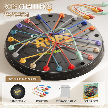 Educational Rope Puzzle – Family, Travel, Party Game, Multi-Level Challenges