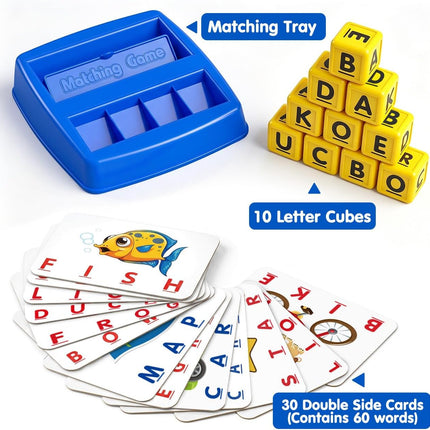 Matching Letter Game Educational Spelling Toy for Preschool Kids Ages 3+