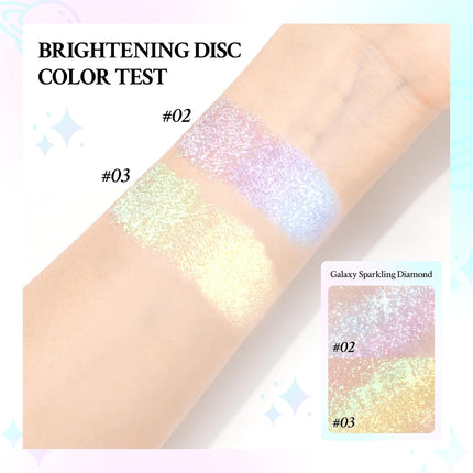 Chameleon Face Highlighter Palette, Multichrome Glitter Shimmer, Holographic Glow, Creamy Eyeshadow
