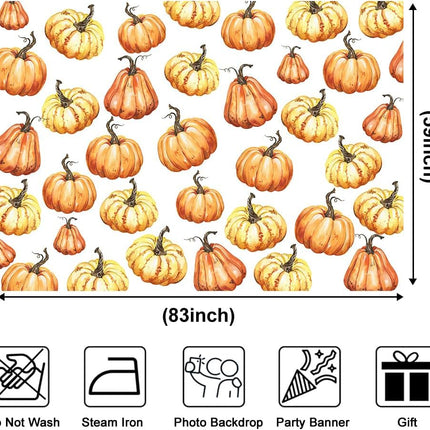 Fall Pumpkin Backdrop 7x5ft – Baby Shower, Birthday, Photo Studio Props