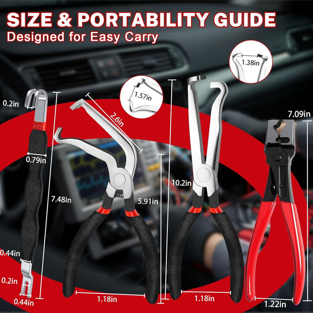 5PCS Electrical Disconnect Pliers & Terminal Pin Removal Tool Kit for Auto Wiring