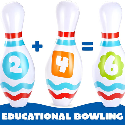 Giant Inflatable Bowling Set for Kids Adults Party Games Indoor Outdoor Fun