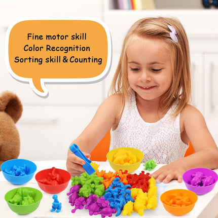 Dinosaur Counting Sorting Toy Montessori Matching STEM Learning Game Kids