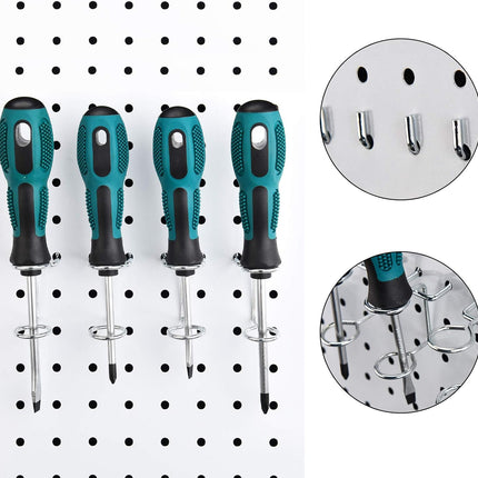 12PCS Screwdriver & Tool Organizer – Pegboard Racks for Garage, Workbench & Kitchen