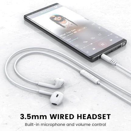 Wired Earbuds with Microphone 3.5mm Jack In-Ear Headphones for Devices